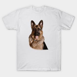 Cute German Shepherd Drawing T-Shirt